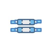 Two stylized fuses displayed horizontally on a White Background vector