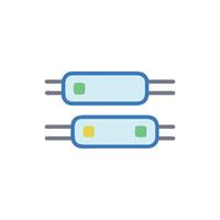 Abstract Image Flat Electric Plugs on White Background vector
