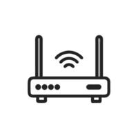 Isolated router icon on White for internet technology concept vector