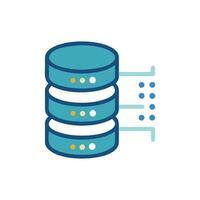 Threetiered database icon representing storage and data management vector