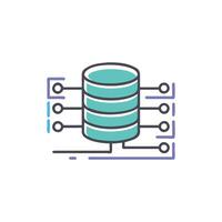 Modern database server concept on a White Background vector