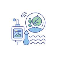 Hydroponics monitoring system for plant growth and data analysis vector