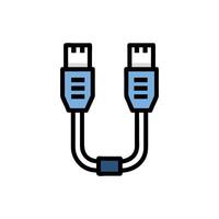 Two ethernet cable ends with a White Background square vector