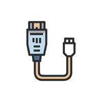 USB Connector Illustration on White Background for Stock Use vector