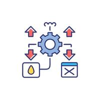 Abstract business process diagram, machine learning process, automation concept vector