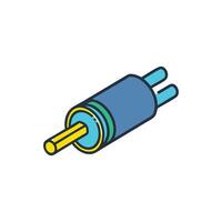 Isometric graphic of cylinder on White isolated background vector