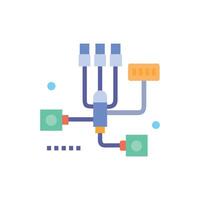Abstract illustration of networking nodes on a White Background vector