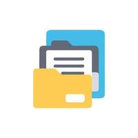 File management system icon representing organizing documents and data vector