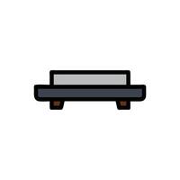 Stylized platform with block in flat design illustration vector