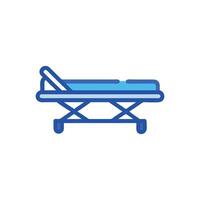 Medical Stretcher Illustration on White Background Minimalist Design Style vector