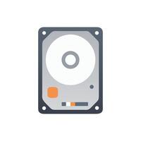 Hard drive disk flat icon storage memory vector