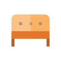 Flat Illustration of a Modern Style Sofa Design vector