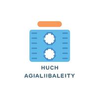 Blue battery icon design with white space element pattern vector