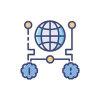 Internet Connection Concept Globe with Gears Illustration Graphic Design vector