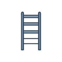 Illustration of a simple gray ladder on White Background vector