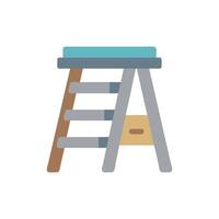 Flat design ladder on White backdrop for domestic use vector