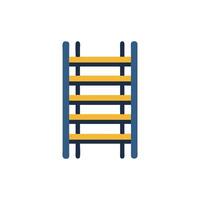 Minimalist ladder graphic on White backdrop for design use vector