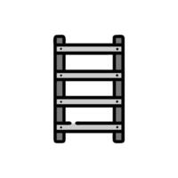 Abstract ladder with damaged step against dark background vector
