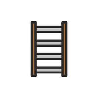 Isolated wooden ladder on a White Background stock image vector
