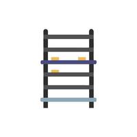 Illustration of shelving unit with items on dark background vector