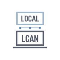 Local and LCAN network infrastructure connectivity illustration diagram vector