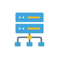 Modern server structure graphic icon for digital network solutions vector