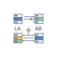Data flow diagram of system architecture components vector