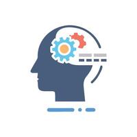 Head with Gears Concept Representing Innovation and Creativity vector
