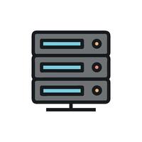 Stylized server stack illustration for digital infrastructure concepts vector