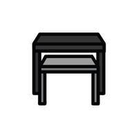 Gray nesting tables on a White Background illustration vector