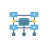 Graphical diagram illustrates data connection points and networks vector