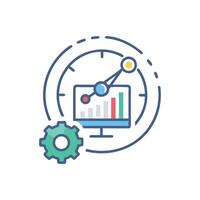 Automated business data analytics process with machine learning tools vector