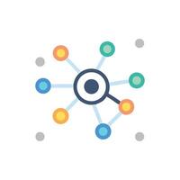 Abstract network diagram with colorful nodes on White Background vector
