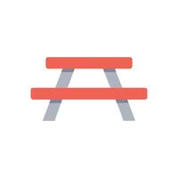 Isolated picnic table with benches illustration design vector