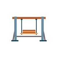 Flat design playground swing set with White Background illustration vector