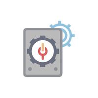 Isolated icon illustrating system settings and configuration options vector