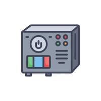 Illustrated Computer Server Unit Front Panel Stock Image vector