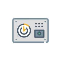 Timer graphic with arrow indicating a countdown process. vector