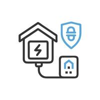 Smart home energy security and control with modern design vector