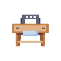 Flat illustration of a workbench on a White Background vector
