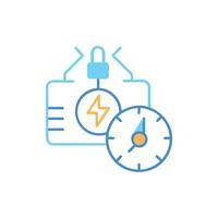 Generator monitoring icon illustration on a White Background vector