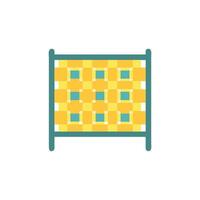 Hand drawn pixel art cot on a White Background vector