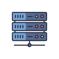 Stylized Server Rack Illustration for Data and Technology Concepts vector
