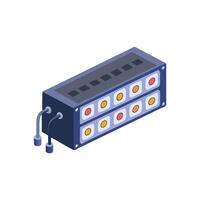 Isometric server box illustration on a White Background vector