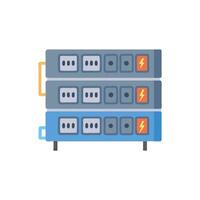 Stacked server flat illustration on White Background vector