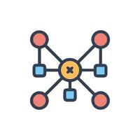 Abstract diagram network representing connections and relationships in design vector