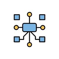 Geometric network illustration symbolizing connections and data flow concept vector