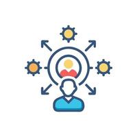 Decentralized network with focus on collaboration and teamwork concept vector