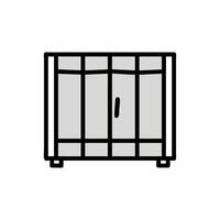 Simple prison bars icon isolated on a White Background vector