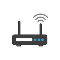 Modern wifi router icon on White Background, simple design vector